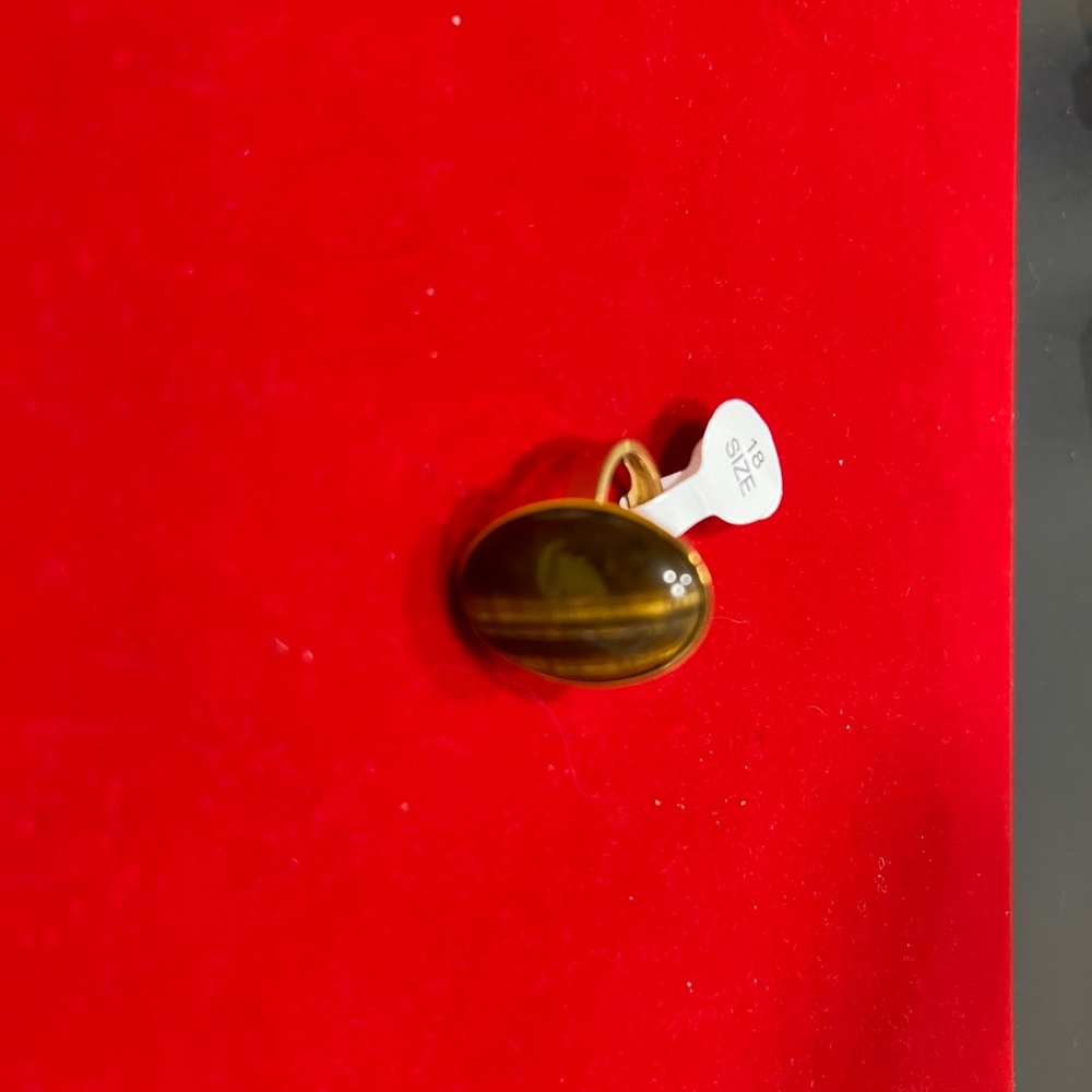 Elegant Gold plated and Brown Ring